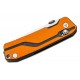 SRM Knives 7228-GJ Rubik Crossbar Lock Folding Knife - 2.72" D2 Tool Steel Blade Orange and Black G10 Handle