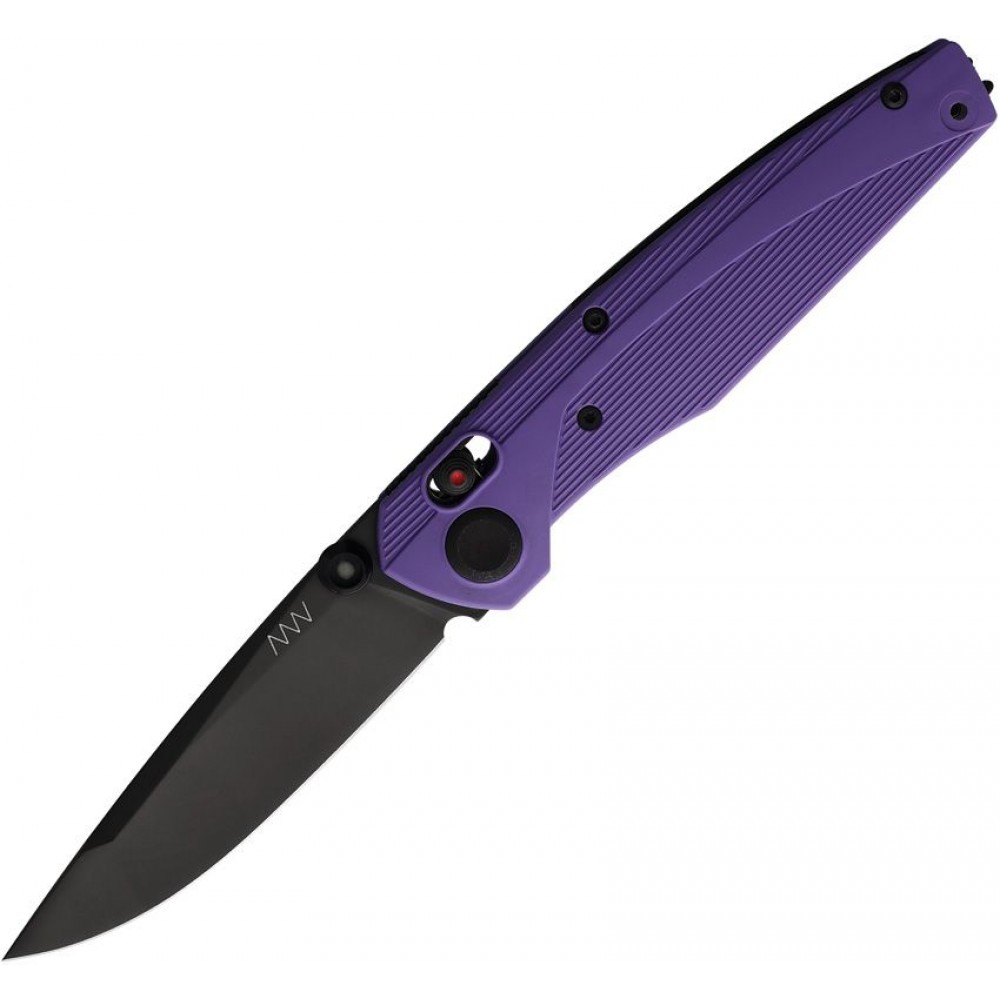 Acta Non Verba A100 Alock Folding Knife - 3.6" MagnaCut Black Blade Purple Handle