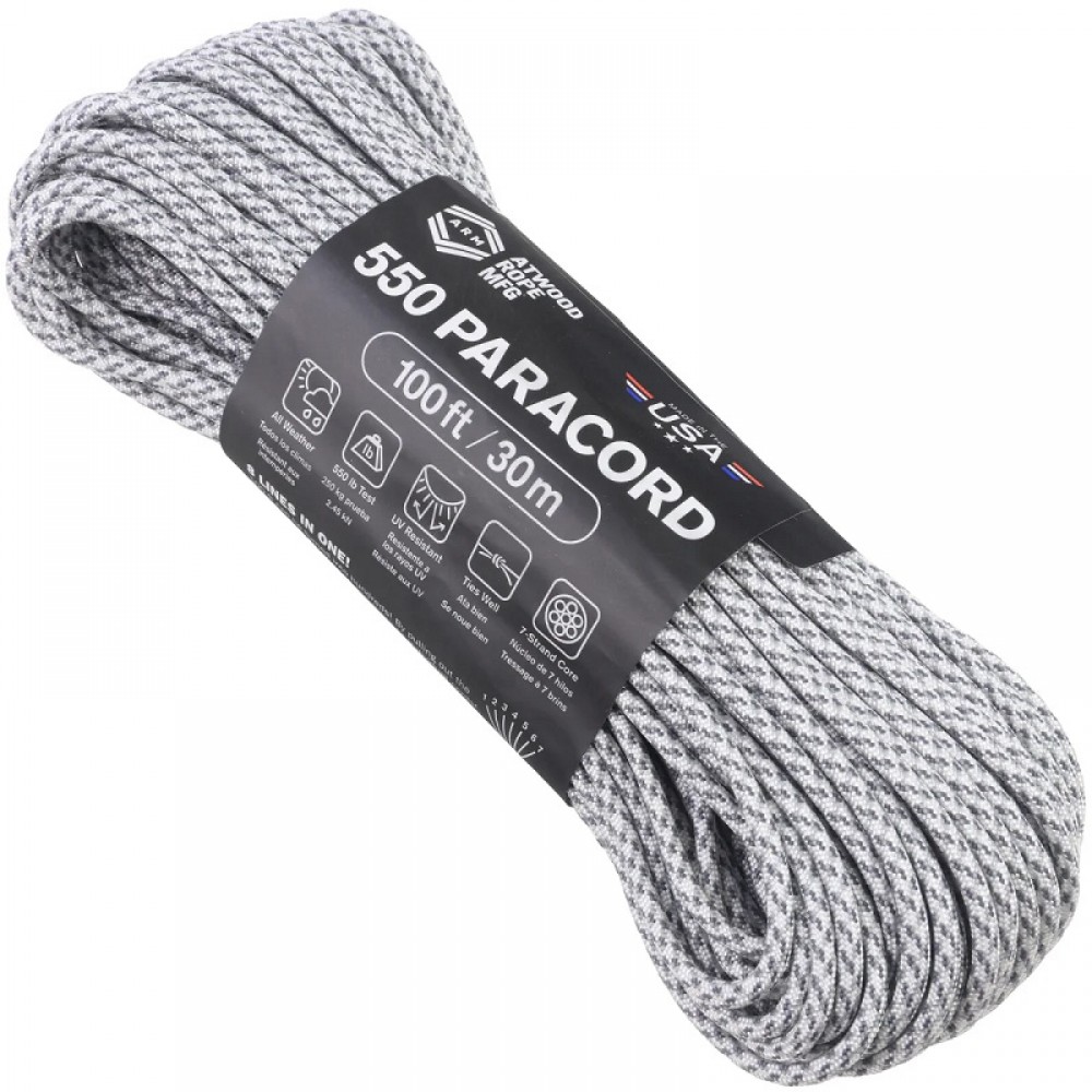 Atwood Rope MFG Premium 550 Paracord - Arctic Camo - 100ft 