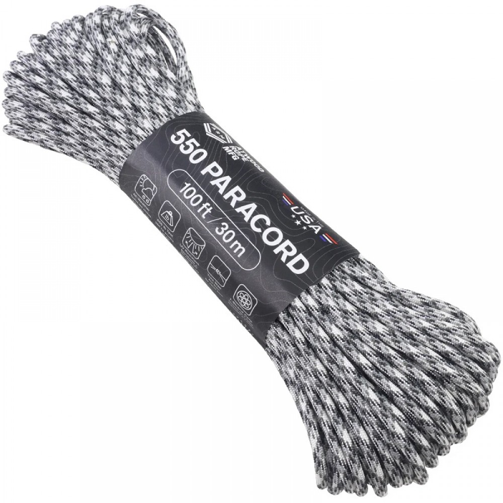 Atwood Rope MFG Premium 550 Paracord - Snow Camo - 100ft 