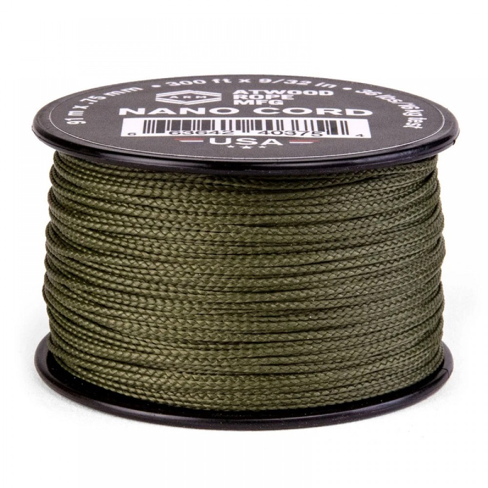 Atwood Rope MFG 1.18mm Micro Cord Reflective - Olive Drab - 125ft Spool