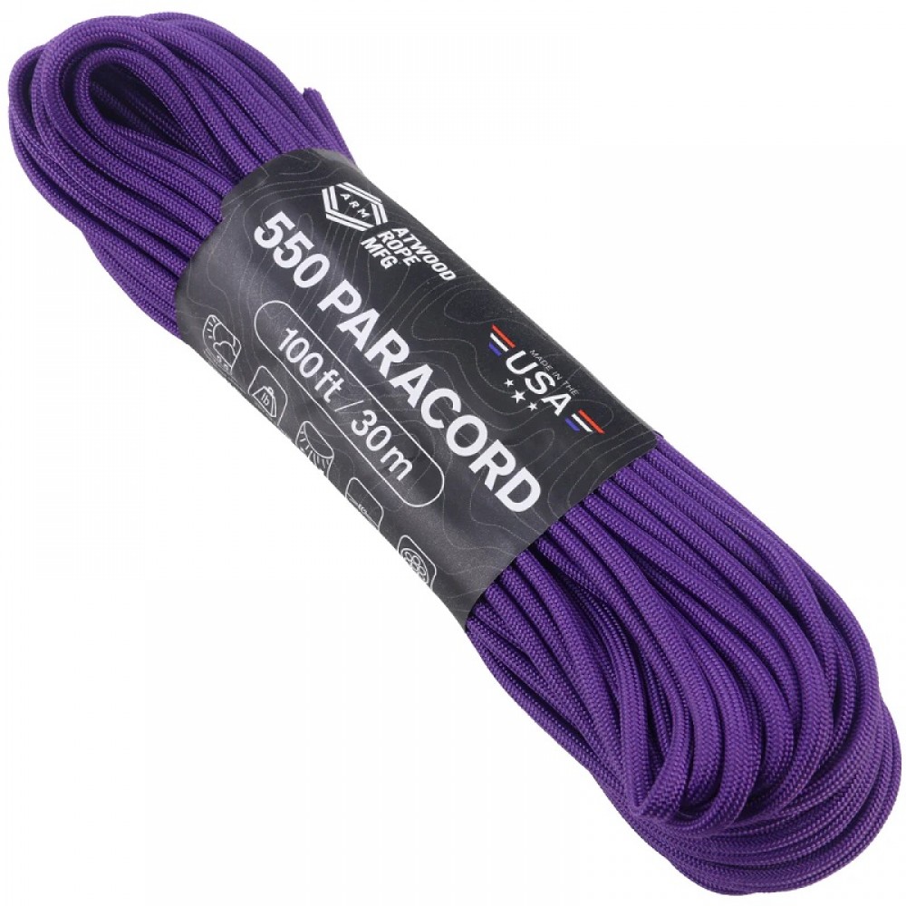 Atwood Rope MFG Premium 550 Paracord - Purple - 100ft 