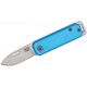 Bear & Son 109BL Keychain UK EDC Folding Knife - 1.5" Blade Blue Aluminum Handle