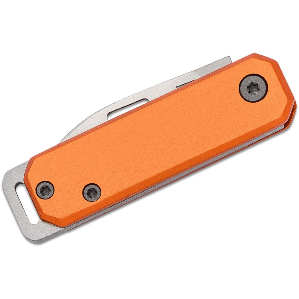 Bear & Son 109OR Keychain UK EDC Folding Knife - 1.5" Blade Orange Aluminum Handle