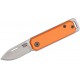 Bear & Son 109OR Keychain UK EDC Folding Knife - 1.5" Blade Orange Aluminum Handle