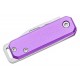 Bear & Son 109PL Keychain UK EDC Folding Knife - 1.5" Blade Purple Aluminum Handle