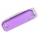 Bear & Son 109PL Keychain UK EDC Folding Knife - 1.5" Blade Purple Aluminum Handle