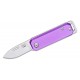 Bear & Son 109PL Keychain UK EDC Folding Knife - 1.5" Blade Purple Aluminum Handle