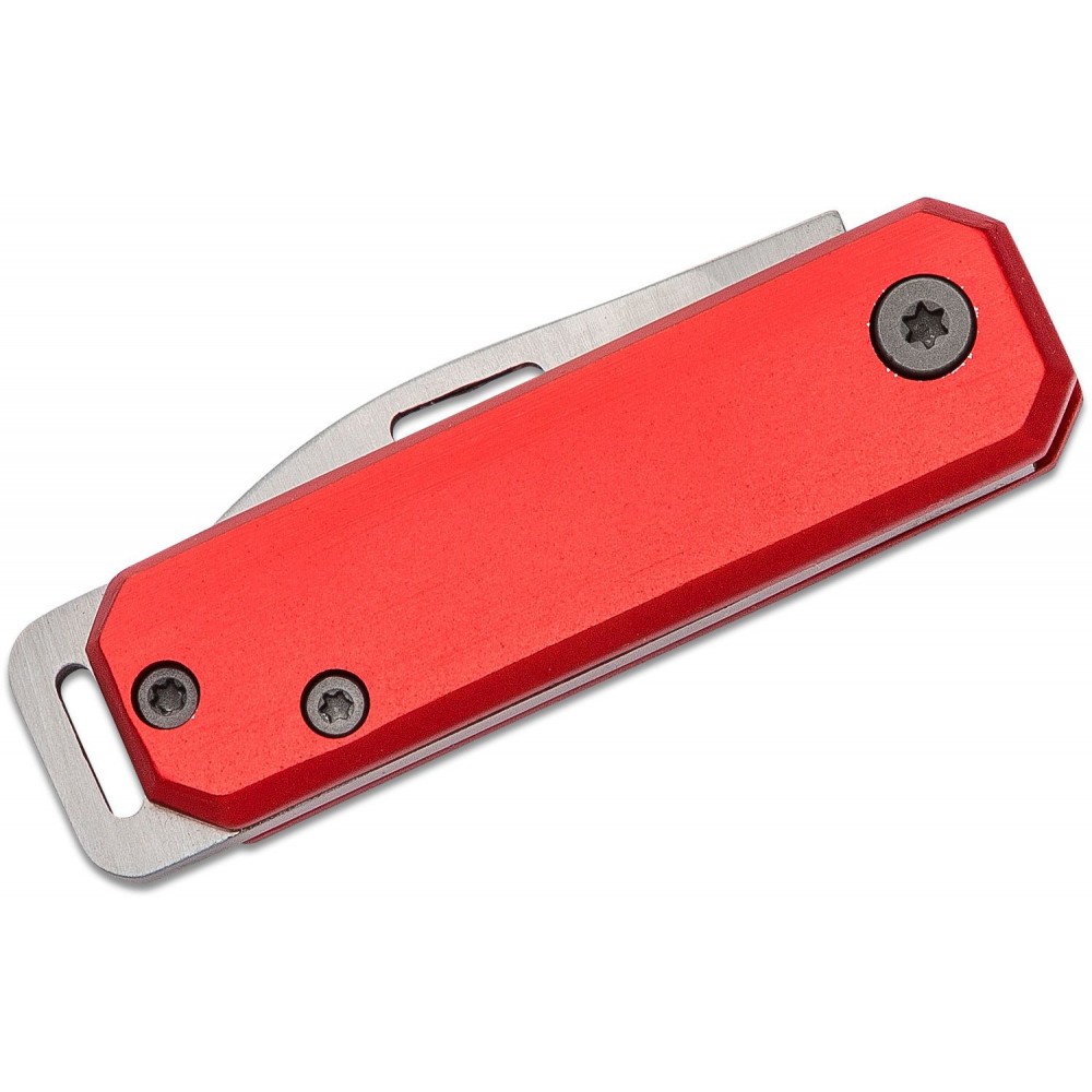 Bear & Son 109RD Keychain UK EDC Folding Knife - 1.5" Blade Red Aluminum Handle