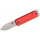 Bear & Son 109RD Keychain UK EDC Folding Knife - 1.5" Blade Red Aluminum Handle