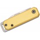 Bear & Son 109YW Keychain UK EDC Folding Knife - 1.5" Blade Yellow Aluminum Handle