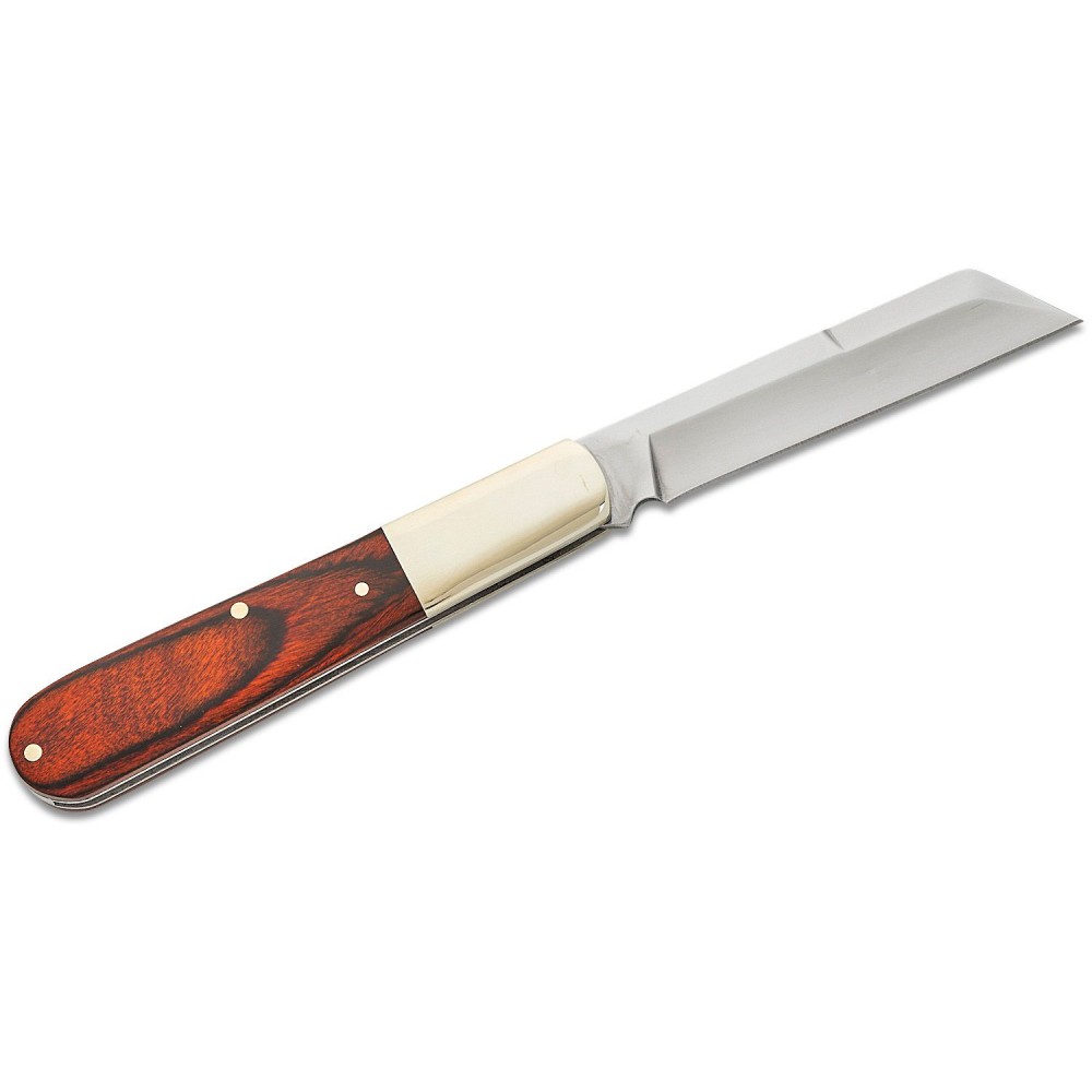 Bear & Son C2180 UK EDC Large Carbon Steel Sheepsfoot Barlow - 3" Blade Heritage Walnut Handle