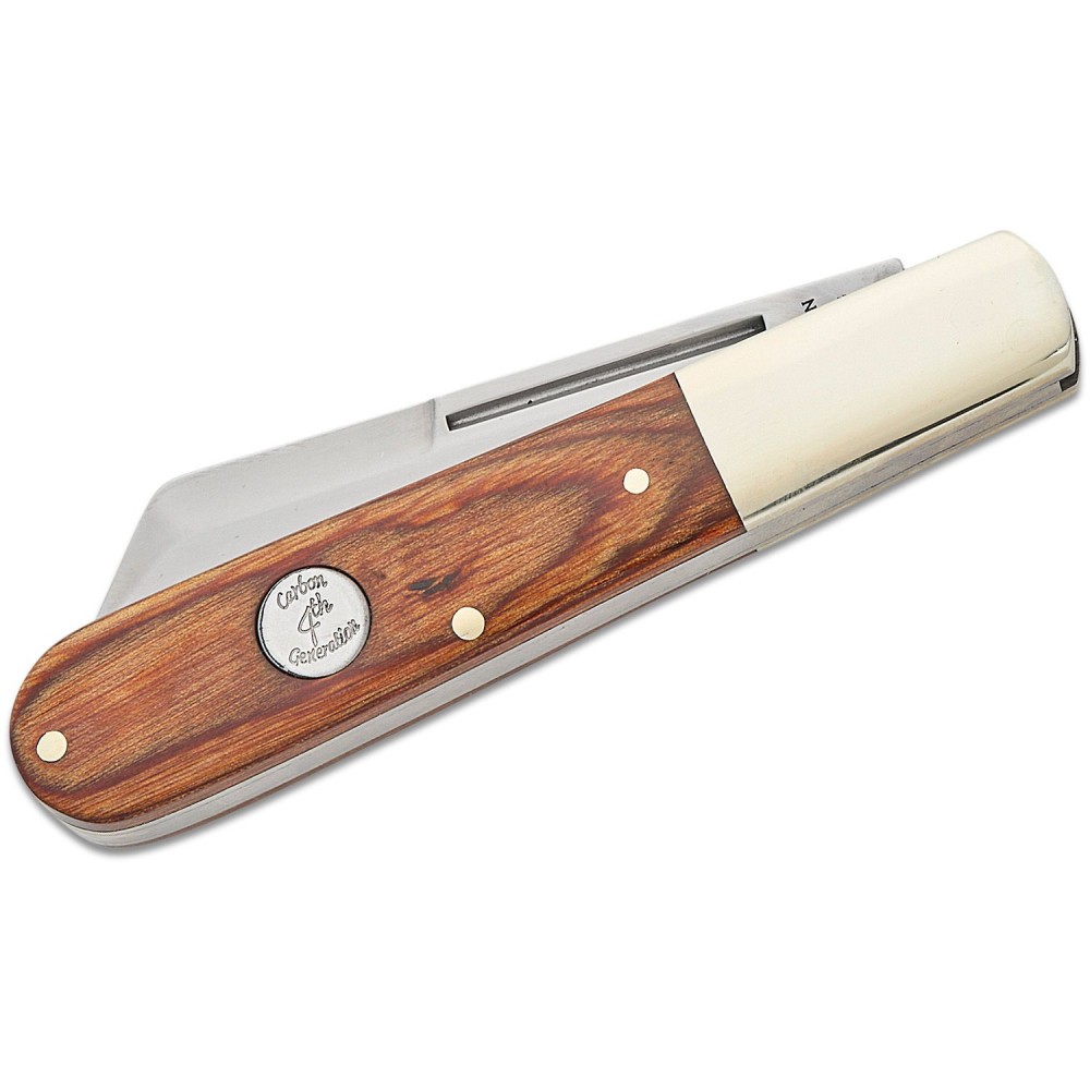 Bear & Son C2180 UK EDC Large Carbon Steel Sheepsfoot Barlow - 3" Blade Heritage Walnut Handle