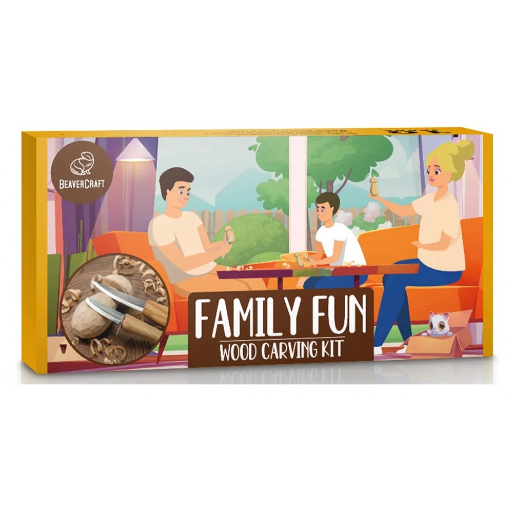 BeaverCraft DIY09 Family Fun Wood Carving Kit