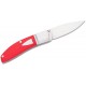 Begg Knives UK EDC Traditional Small Drop Point Folding Pocket Knife - 2.375" Blade Red G10 Handle