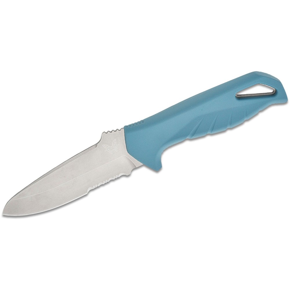 Benchmade 18040S Undercurrent Dive Knife - 4.32" CPM-MagnaCut Blade Depth Blue Santoprene Handle