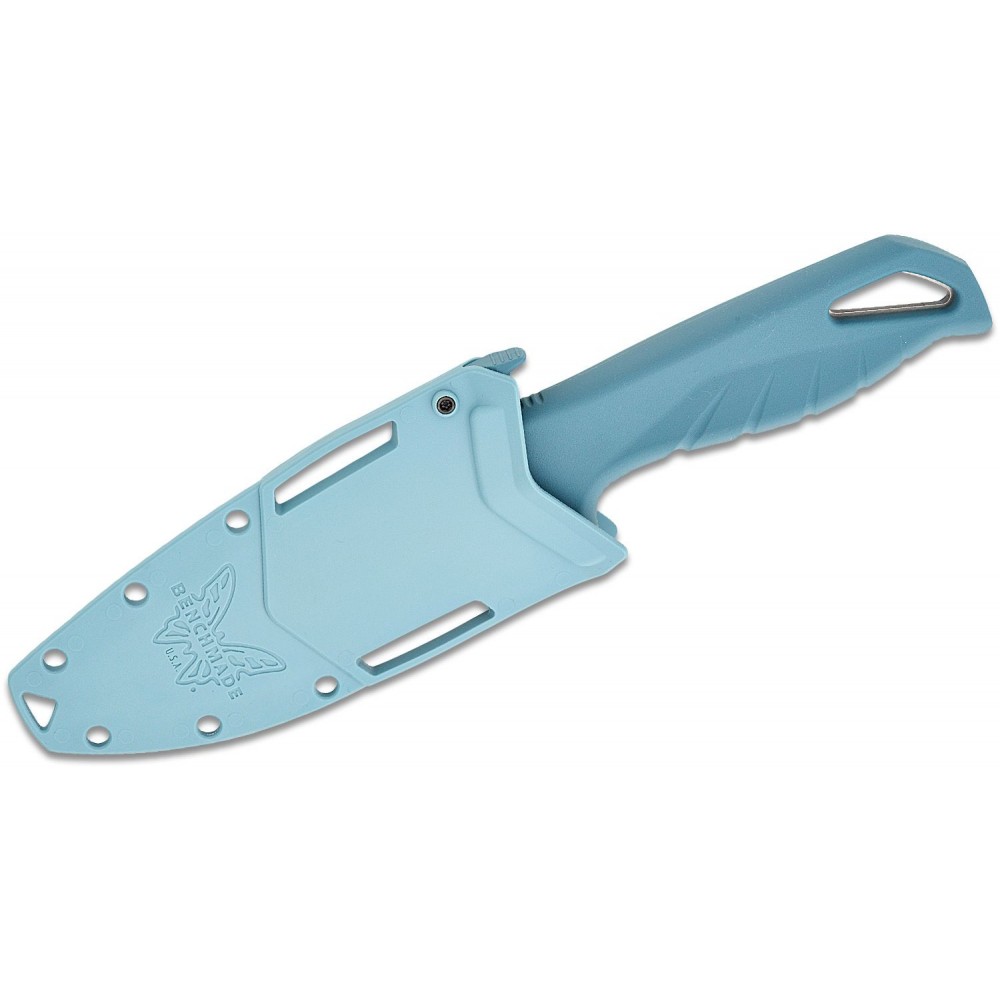 Benchmade 18040S Undercurrent Dive Knife - 4.32" CPM-MagnaCut Blade Depth Blue Santoprene Handle