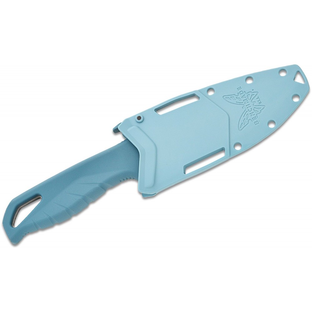 Benchmade 18040S Undercurrent Dive Knife - 4.32" CPM-MagnaCut Blade Depth Blue Santoprene Handle