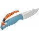 Benchmade 18050 Intersect Fixed Blade Knife - 2.68" CPM-MagnaCut Blade Depth Blue Santoprene Handle