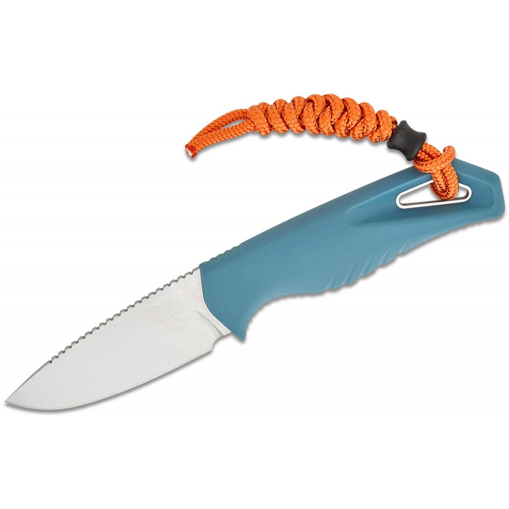 Benchmade 18050 Intersect Fixed Blade Knife - 2.68" CPM-MagnaCut Blade Depth Blue Santoprene Handle