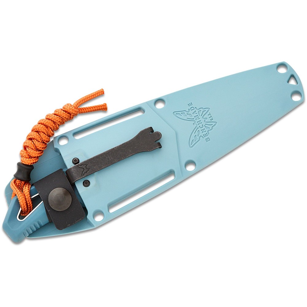 Benchmade 18050 Intersect Fixed Blade Knife - 2.68" CPM-MagnaCut Blade Depth Blue Santoprene Handle