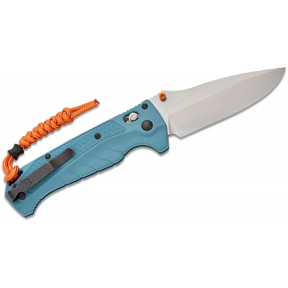 Benchmade 18060 Adira Folding Knife - 3.88" CPM-MagnaCut Blade Depth Blue Grivory Handle