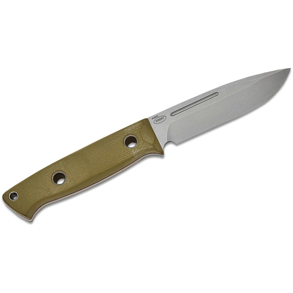 Benchmade 163-1 Bushcrafter Knife - 4.38" CPM-S30V Blade Green G10 Handle with Red Spacers