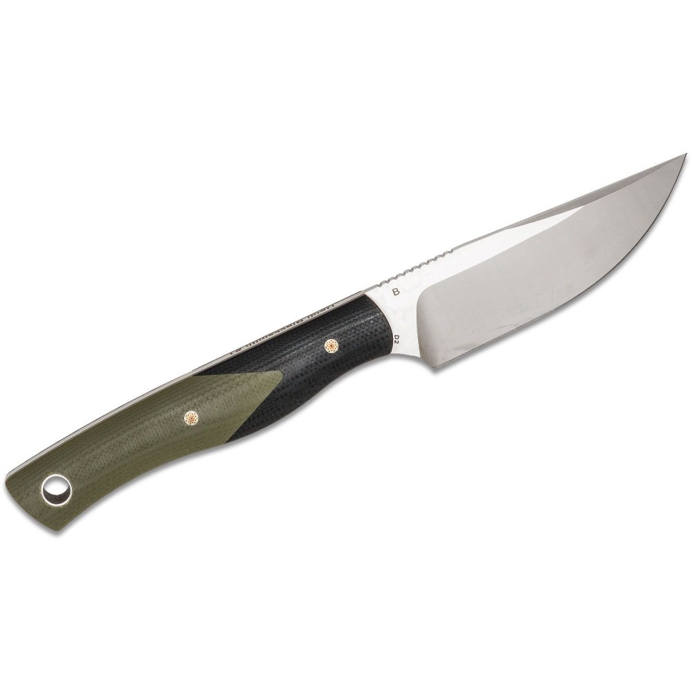 Bestech Heidi Blacksmith #1 Fixed Blade Knife - 3.15" D2 Satin Blade Black/Green G10 Handle