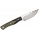 Bestech Heidi Blacksmith #1 Fixed Blade Knife - 3.15" D2 Satin Blade Black/Green G10 Handle