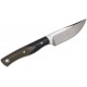 Bestech Heidi Blacksmith #1 Fixed Blade Knife - 3.15" D2 Satin Blade Black and Beige G10 Handle