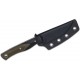 Bestech Heidi Blacksmith #1 Fixed Blade Knife - 3.15" D2 Satin Blade Black and Beige G10 Handle