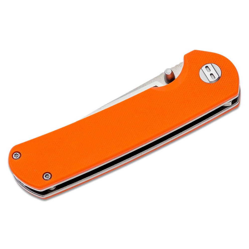 Bestech Sledgehammer Folding Knife - 3" D2 Blade Milled Orange G10 Handle