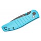 Bestech Bestechman Goodboy Folding Knife - 3.54" D2 Grey DLC Blade Light Blue G10 Handle