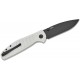 Bestech Bestechman Goodboy Folding Knife - 3.54" D2 Black DLC Blade White G10 Handle