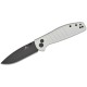 Bestech Bestechman Goodboy Folding Knife - 3.54" D2 Black DLC Blade White G10 Handle