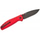 Bestech Bestechman Goodboy Folding Knife - 3.54" D2 Black DLC Blade Red G10 Handle