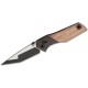 Bestech Cetus Folding Knife - 3.94" M390 Two-Tone Tanto Blade Canvas Micarta Handle Dark Bronze Titanium Bolsters