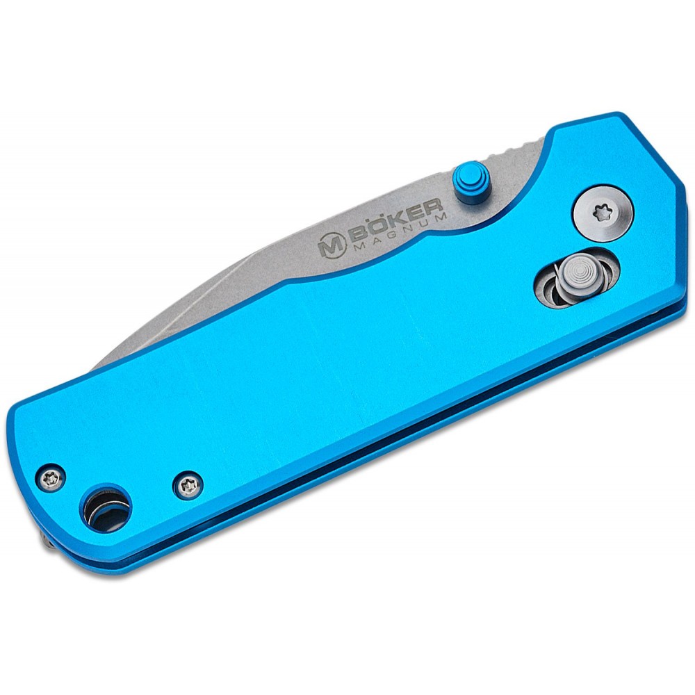 Boker Rockstub Folding Knife - 2.64" 440B Blade Blue Elox Aluminum Handle