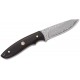 Boker Vernery Damast Knife - 3.58" Damascus Blade Ebony Wood Handle