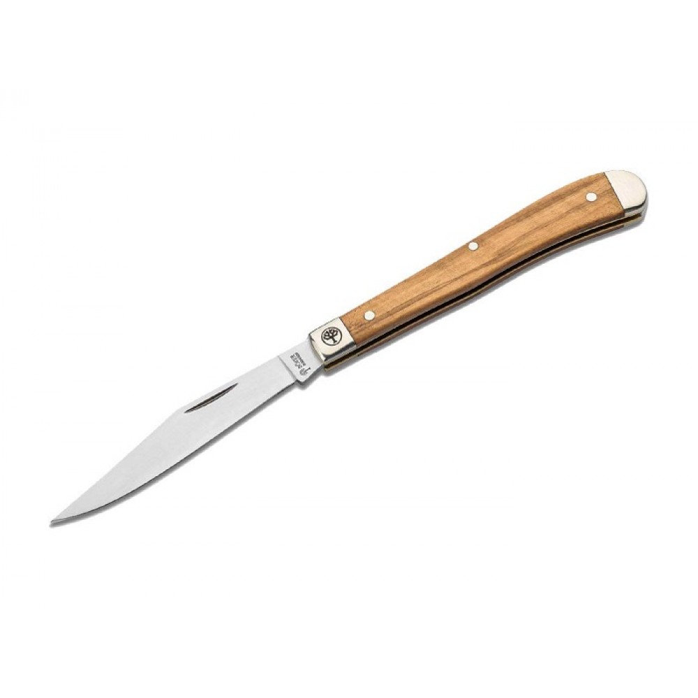 Boker Delicate Olive - 3.3" 440C Stainless Steel Blade Olive Wood Hande