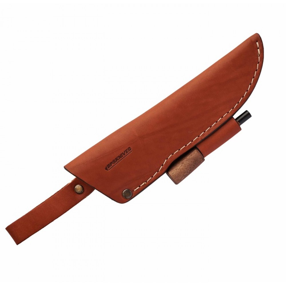 BPS Knives SHFERRO Brown Leather Sheath for Fixed Blade Knives with Ferro Road