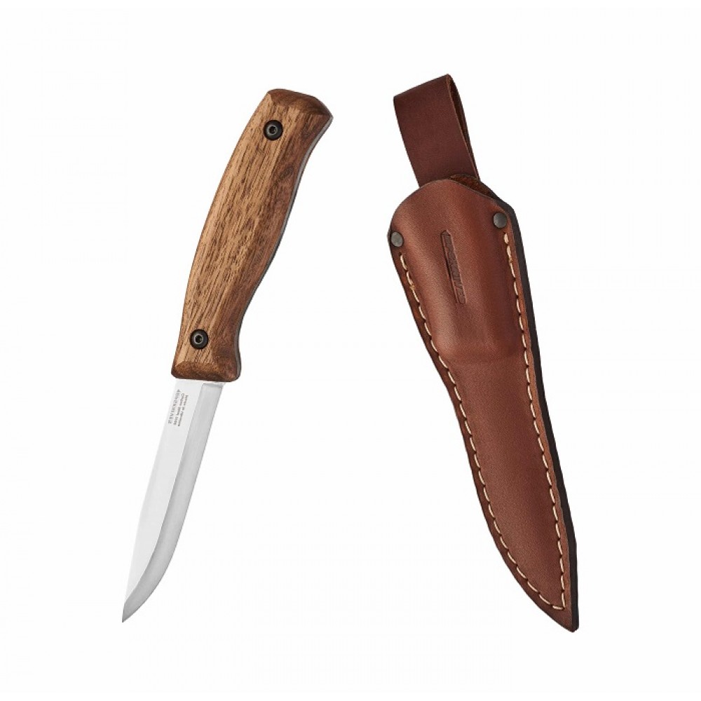 BPS Knives BS3FT-SSH Bushcraft and Camping Knife - 4.13" Stainless Steel Blade Walnut Handle