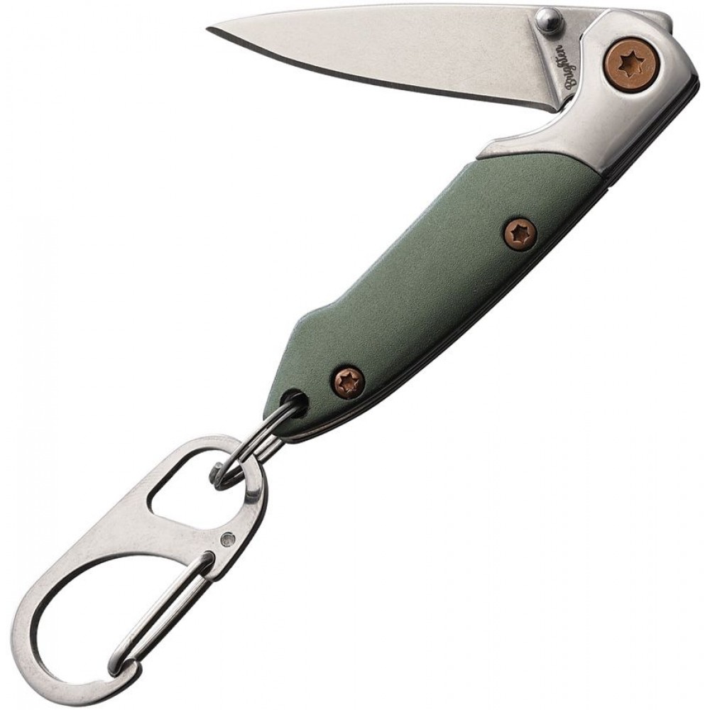 Brighten Blades Not So Heavy Metal Green Keychain Knife - 2.5" Stainless Steel Blade