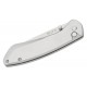 Buck 744 Sovereign Button Lock Folding Knife - 3.22" Stonewashed Blade, Stainless Steel Handle