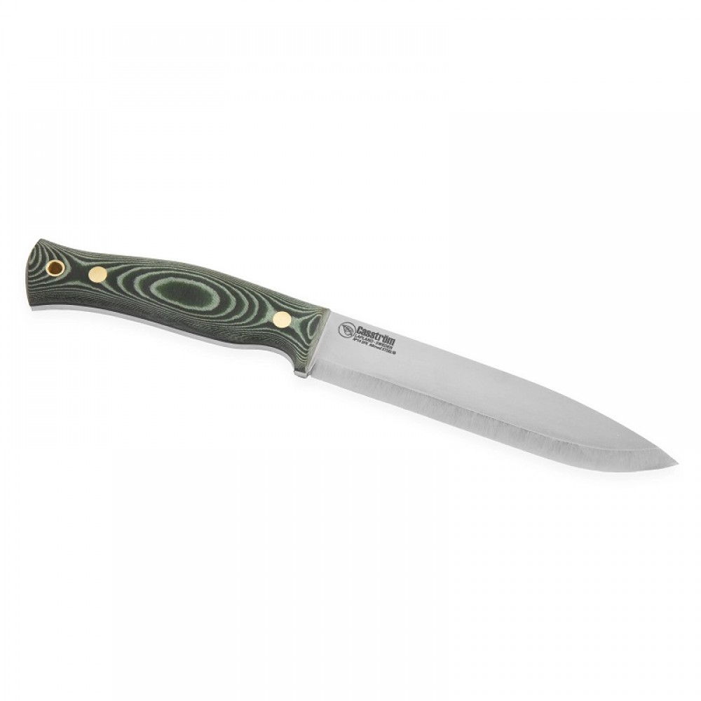 Casstrom No.14 SFK Camp Knife - 5.5" A8 MOD Blade Green Micarta Handle