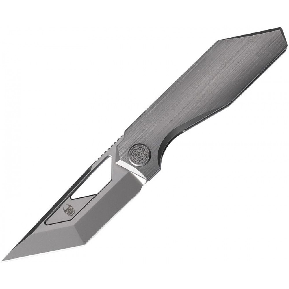 Cavol Shimo Framelock Folding Knife - 2.51" Tanto M390 Blade Titanium Handle