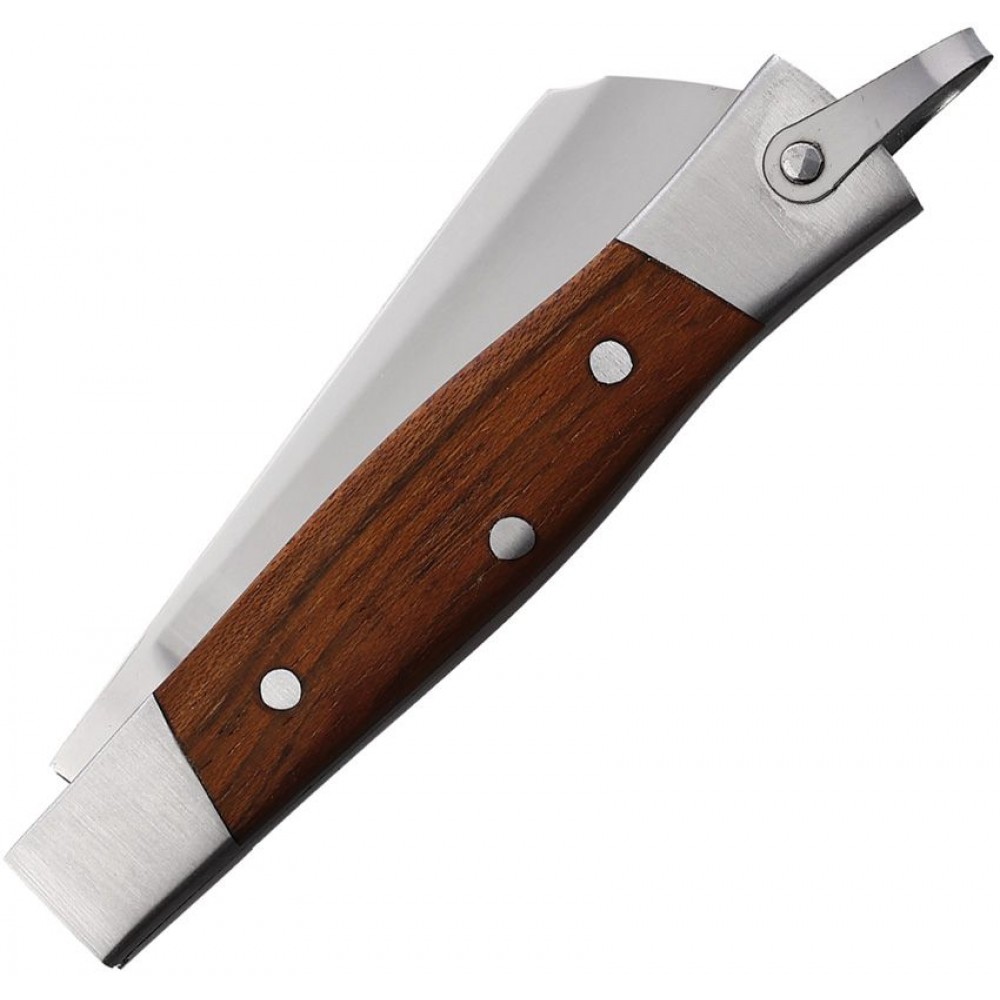 Cimo Knives UK EDC Pocket Knife - 2" Stainless Steel Blade Brown Wood Handle