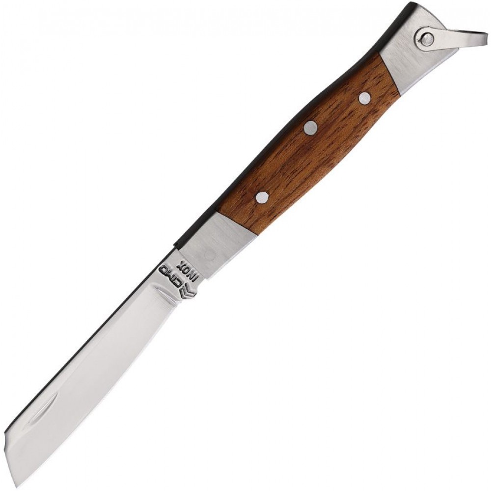 Cimo Knives UK EDC Pocket Knife - 2" Stainless Steel Blade Brown Wood Handle