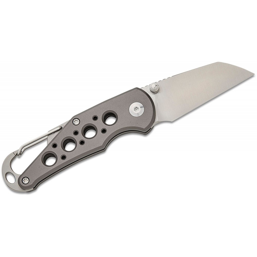 CIVIVI Pragma Folding Knife - 2.2" Nitro-V Wharncliffe Blade Grey Milled Aluminum Handle