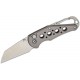 CIVIVI Pragma Folding Knife - 2.2" Nitro-V Wharncliffe Blade Grey Milled Aluminum Handle